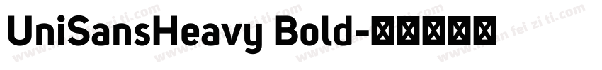 UniSansHeavy Bold字体转换
